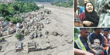 Nepal Tibet sınırında sel felaketi